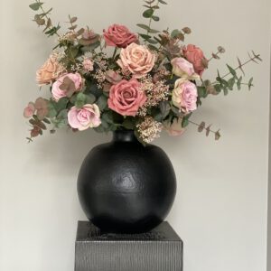 zijden boeket roze rozen