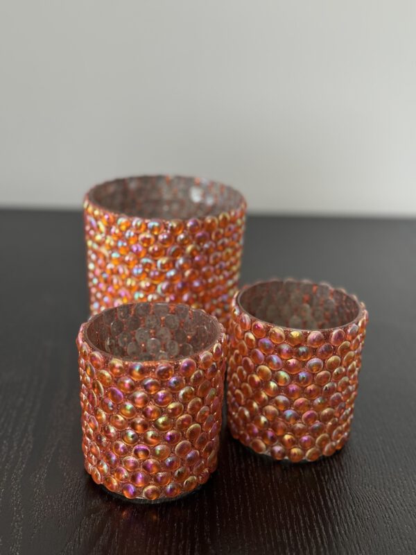 Orange baeds theelichthouder groot - Image 2