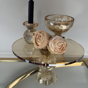 Schaal op voet crystal glas Colmore