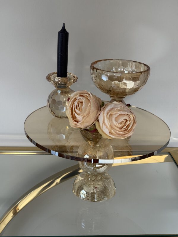 Schaal op voet crystal glas Colmore