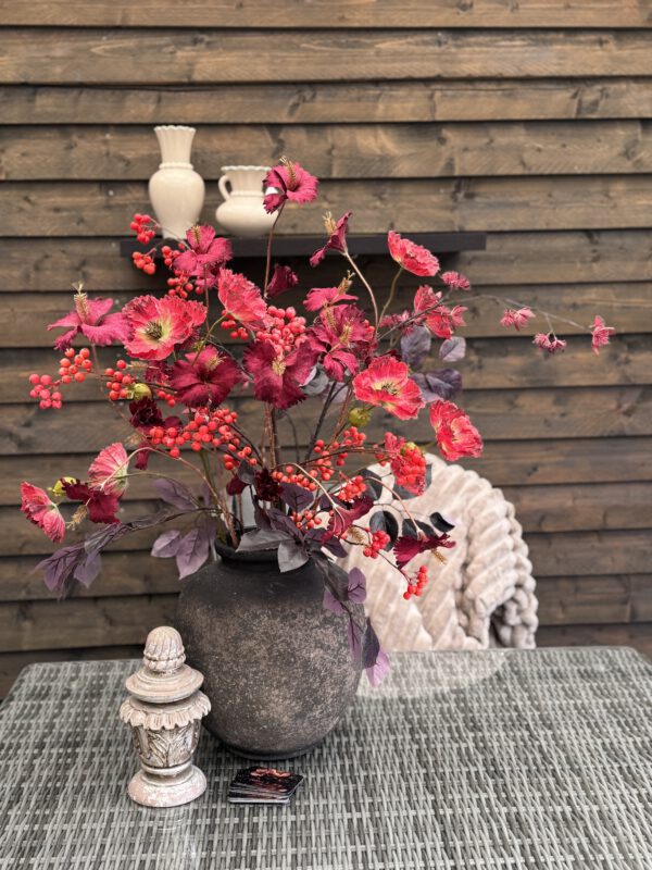 Winters zijden boeket