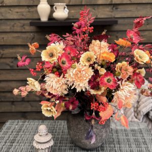 Zijden boeket in winterse sferen